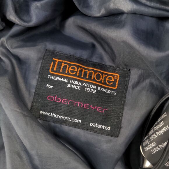 Obermeyer Women's Full Zip Thermore Insulated Ski Jacket Black Size 10 Winter - Picture 12 of 16